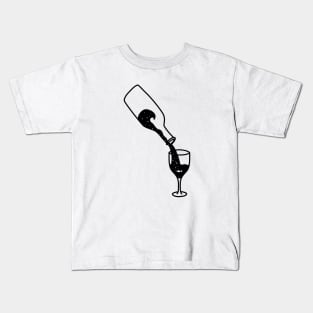 Wine Bottle Red Wine Fish Ocean Funny Gift Kids T-Shirt